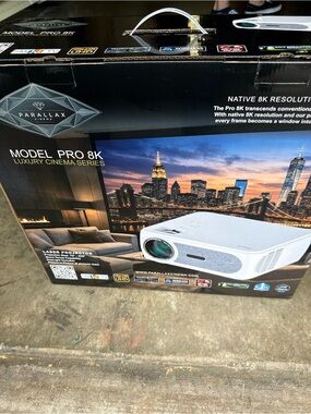 Parallax Cinema Model Pro 8K Luxury Cinema Projector - White